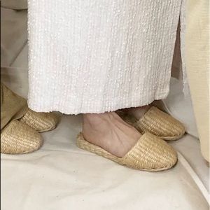 Lovely straw women slippers size 9